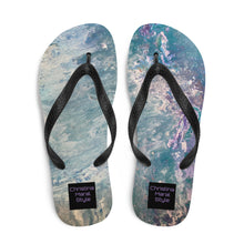Load image into Gallery viewer, Indigo Marble Flip-Flops